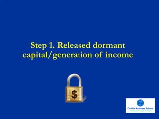Step 1. Released dormant capital/generation of income 
