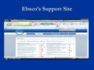 Ebsco’s Support Site 