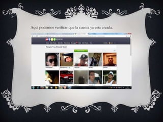 Aquí podemos verificar que la cuenta ya esta creada.