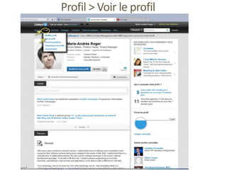 Profil > Voir le profil
 