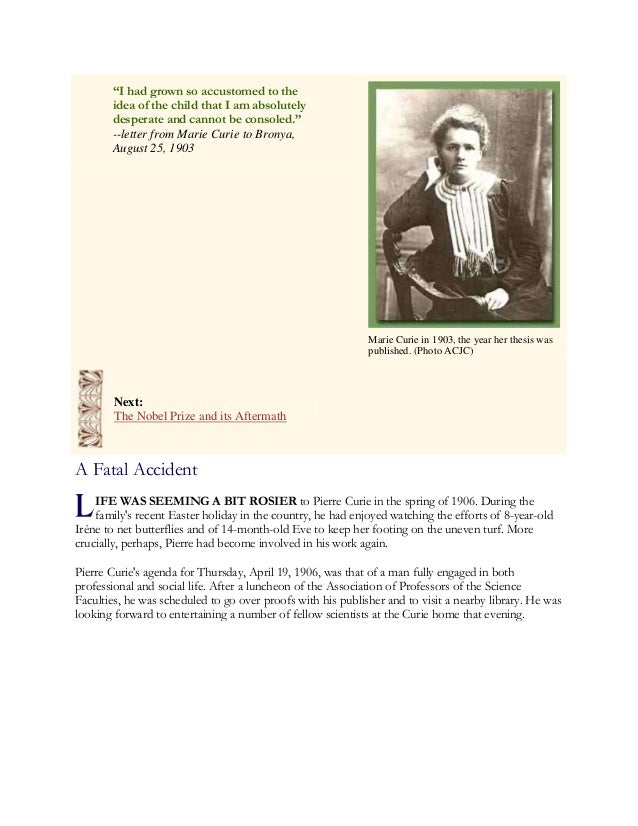 Marie curie doctoral thesis