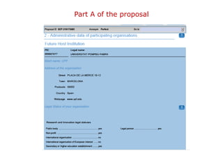 Workshop: how to prepare a MSCA Individual Fellowship proposal, | PDF