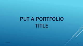 PUT A PORTFOLIO
TITLE
2015mftpulido
66
 