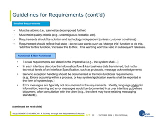 Requirements Hierarchy - A Journey through the Requirements Lifecycle | PDF