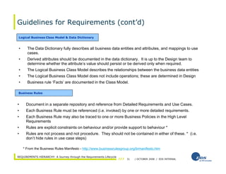 Requirements Hierarchy - A Journey through the Requirements Lifecycle | PDF