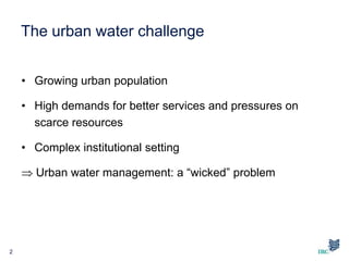 Water cooperation in cities
