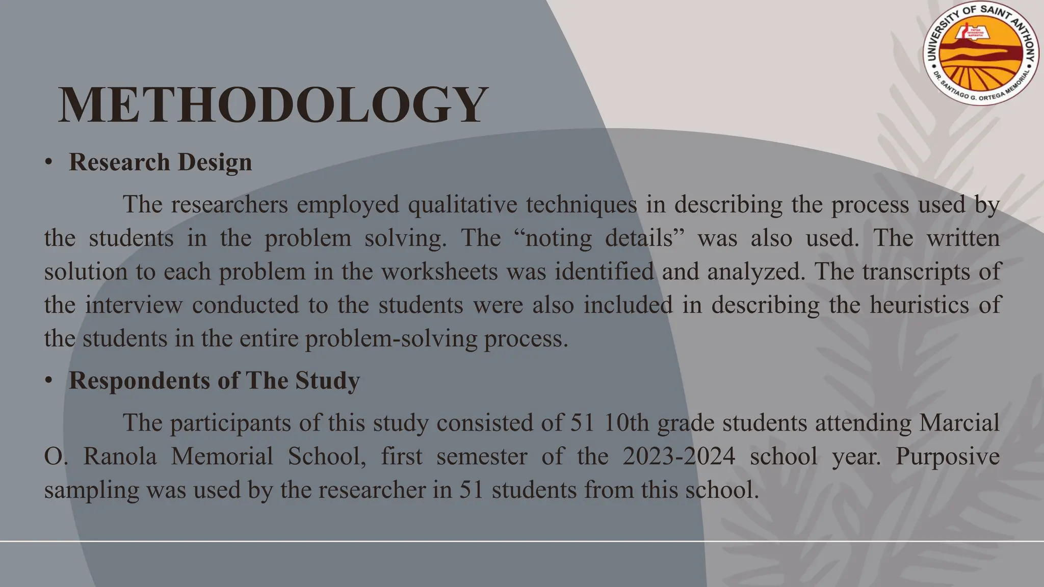 level of profeciency in solving word problems involving sequence | PPT