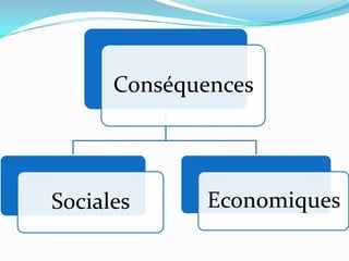 Conséquences




Sociales      Economiques
 
