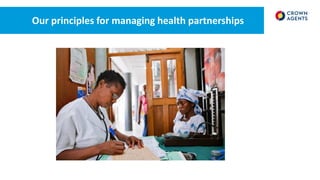 Our principles for managing health partnerships
 