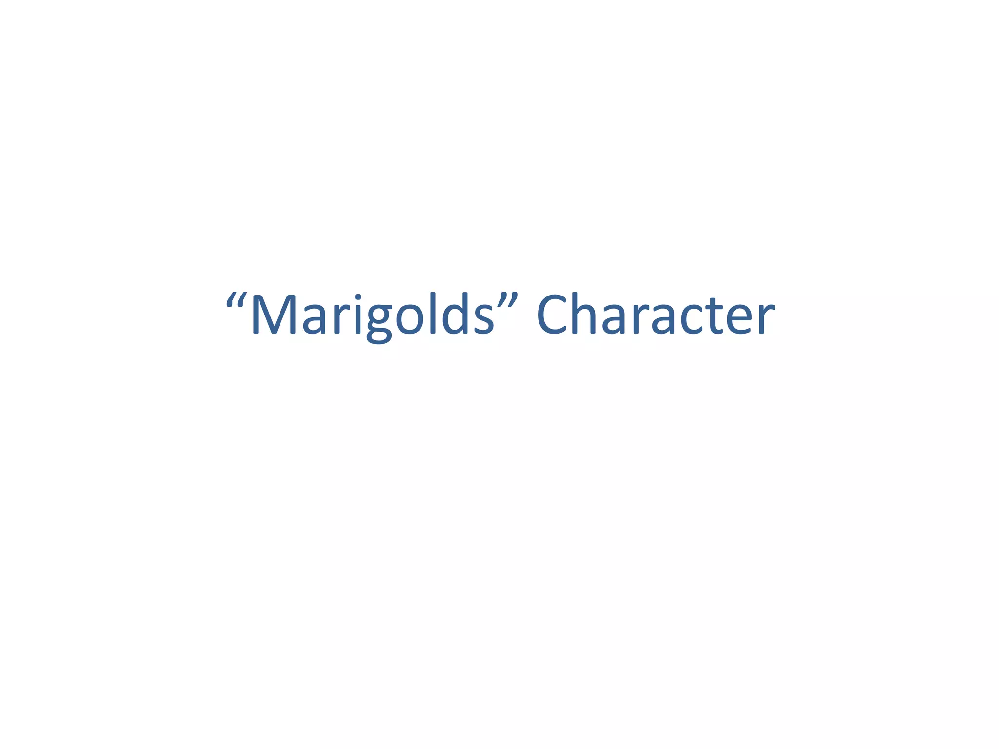 Marigolds | PPTX
