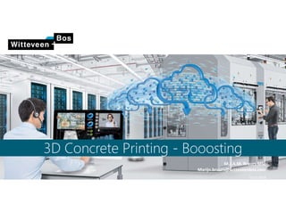 3D Concrete Printing - Booosting
M.J.A.M. Bruurs MSc
Marijn.bruurs@witteveenbos.com
19-12-2018
 