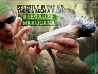 Recently in the U.S. there’s been a push to legalize marijuana.
 