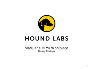 1
Marijuana in the Workplace
Survey Findings
 