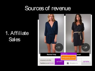 Sources of revenue



1. Affiliate
  Sales
 