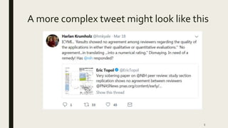 A more complex tweet might look like this
5
 