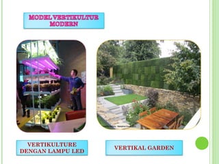 VERTIKULTURE
DENGAN LAMPU LED
VERTIKAL GARDEN
 