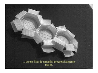 ... ou em filas de tamanho progressivamente
maior.
 