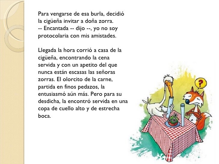 La zorra y la cigüeña