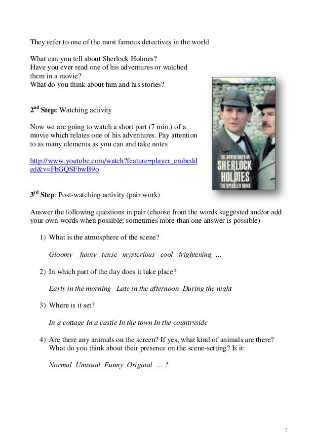 Sherlock holmes the speckled band essay