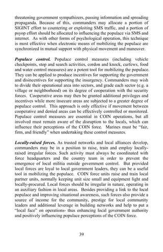 Marine Corps Small Unit Leaders Guide To Counterinsurgency | PDF
