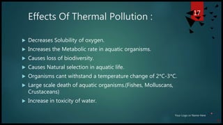 Marine and thermal pollution | PPTX