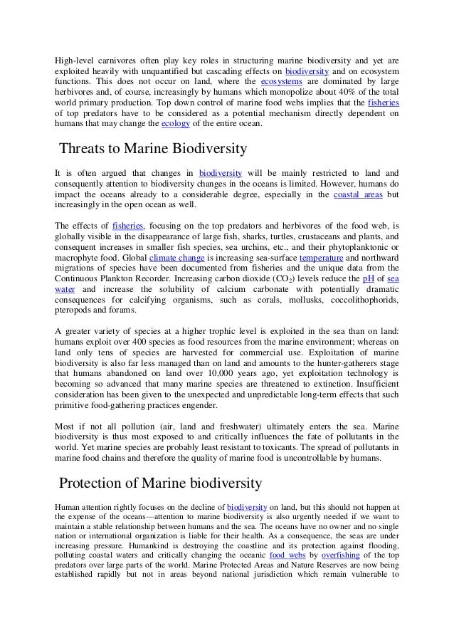 marine biology essay ideas