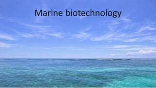 Marine biotechnology
Marine biotechnology
 