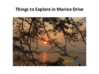 Things to Explore in Marine Drive
 