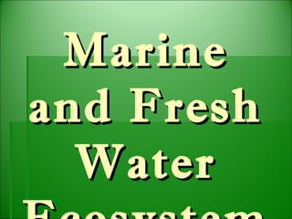 Marine
and Fresh
Water

 