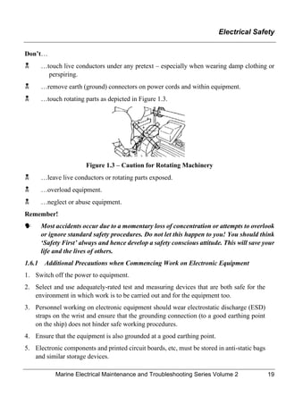 Marine electrical maintenance and troubleshooting - engine room