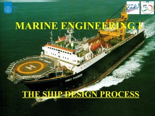 THE SHIP DESIGN PROCESS
MARINE ENGINEERING I
 