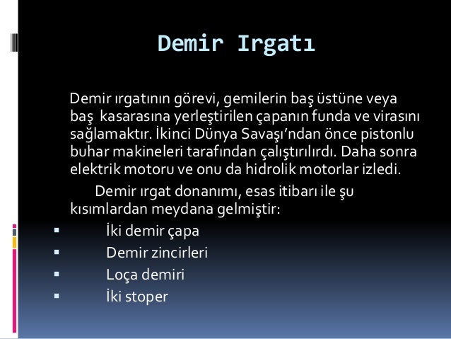 marine engines irgatlar ve vincler