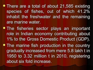 Overview of marine fisheries resources in india | PPTX