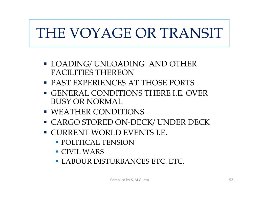 Basics of Marine Insurance.