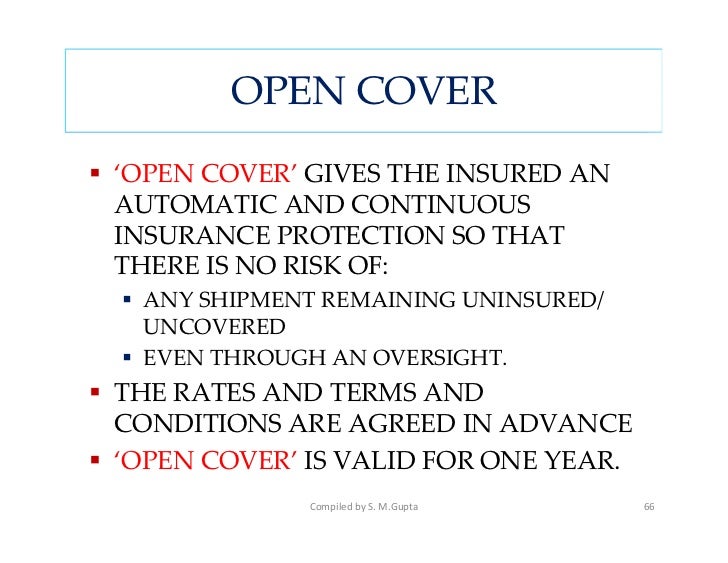 Basics of Marine Insurance.