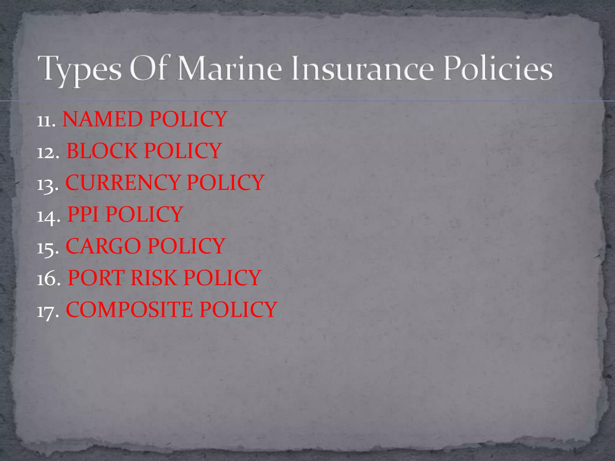 How Long Are Marine Reserve Contracts Marine insurance contract | PPT