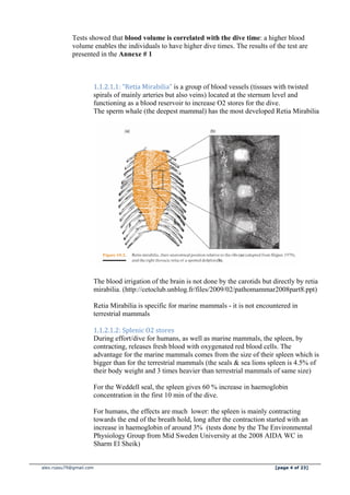 Marine mammals: physiological adaptations to freediving | PDF