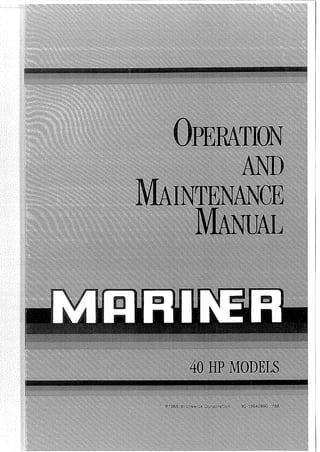 Mariner 40 hp manual