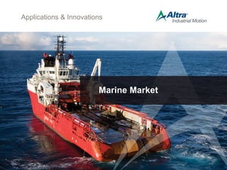 Applications & Innovations
Marine Market
 