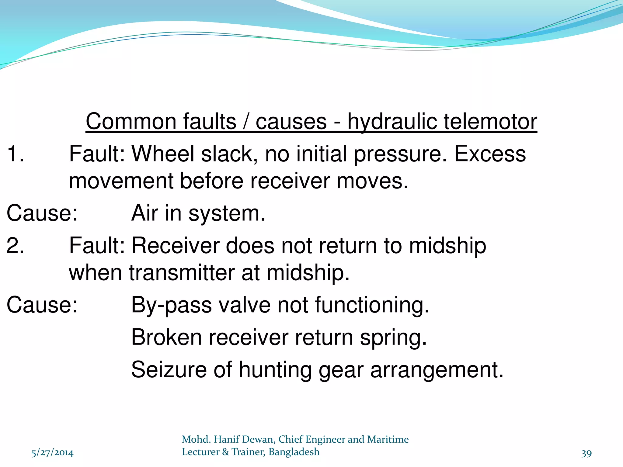 Marine Steering Gear and SOLAS Requirements PPT