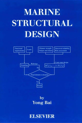 LViARINE
U TRUCTURAL
DESIGN
Ultimate strength, Structural reliability,
Fatigue and frature Risk assessment
Loads
Functional
requirements
I I I I
Limit-state design
R(ftJym,...,) > S(Y,Q,)
ELSEVIER
 
