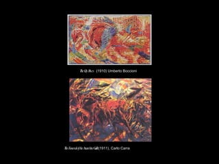 The Funeral of the Anarchist Galli  (1911), Carlo Carra The City Rises   (1910) Umberto Boccioni 