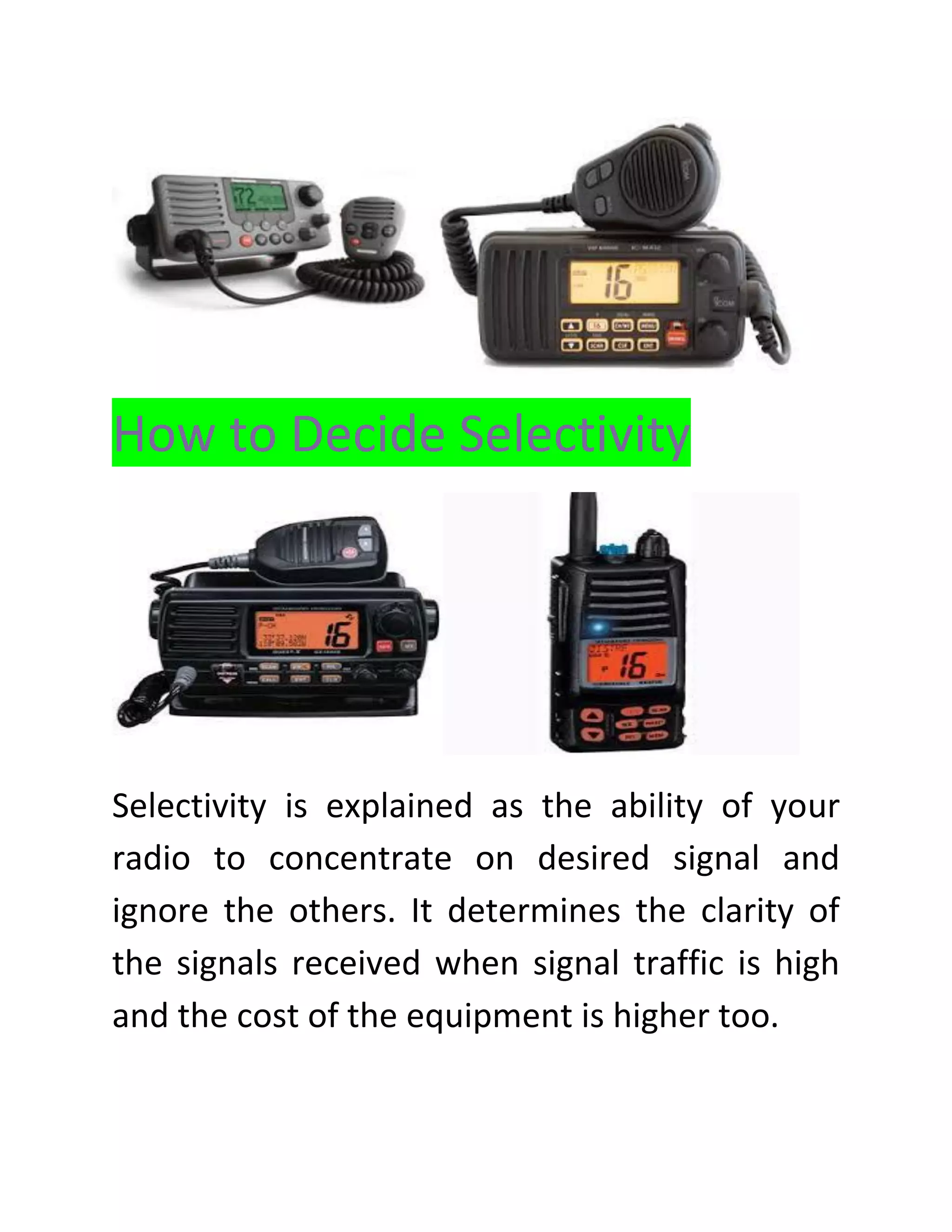 Marine vhf radio | PDF