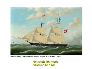 Danish Brig "Dorothea af Ebeltoft, Captn. A. Carlsen" 1865   Heinrich Reimers (German, 1824-1895) 