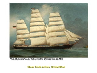 *R.C. Rickmers* under full sail in the Chinese Sea, ca. 1870   China Trade Artists, Unidentified  