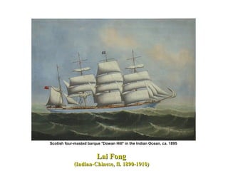 Lai FongLai Fong
(Indian-Chinese, fl. 1890-1910)(Indian-Chinese, fl. 1890-1910)
Scotish four-masted barque *Dowan Hill* in the Indian Ocean, ca. 1895
 