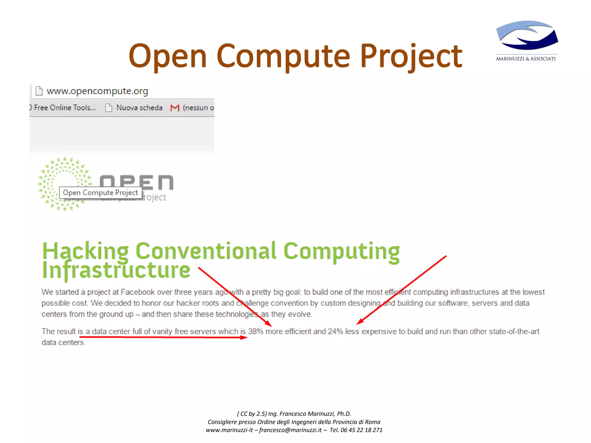 ( CC by 2.5) Ing. Francesco Marinuzzi, Ph.D.
Consigliere presso Ordine degli Ingegneri della Provincia di Roma
www.marinuzzi-it – francesco@marinuzzi.it – Tel. 06 45 22 18 271
 