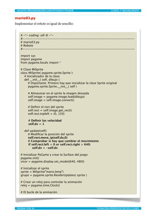 Programación con Pygame IV | PDF