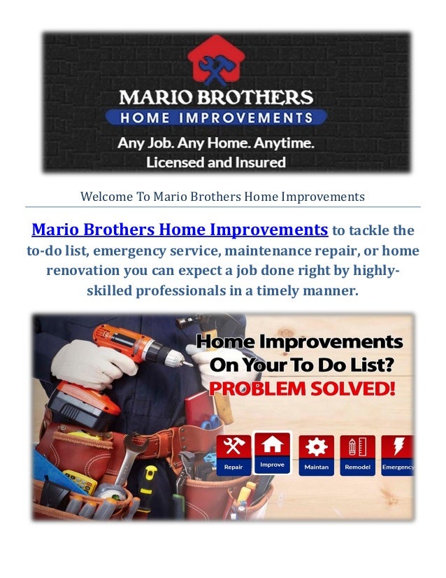 Mario Brothers Home Improvements Michigan Handyman