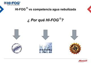 ®
HI-FOG vs competencia agua nebulizada

                          ®
       ¿ Por qué HI-FOG ?
 